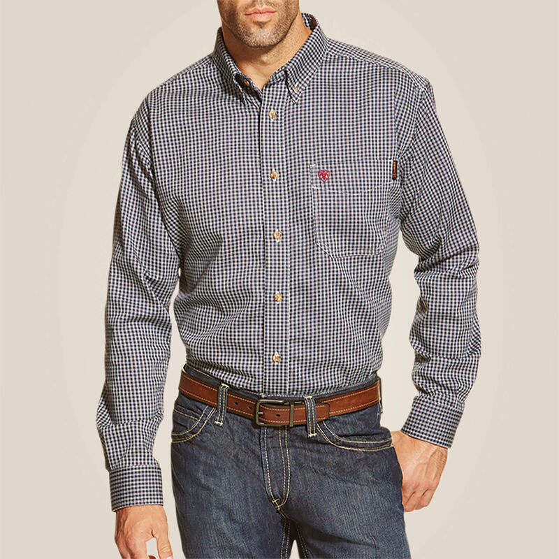 Ariat Men's FR Blue Multi Basic Work Shirt - Image 1