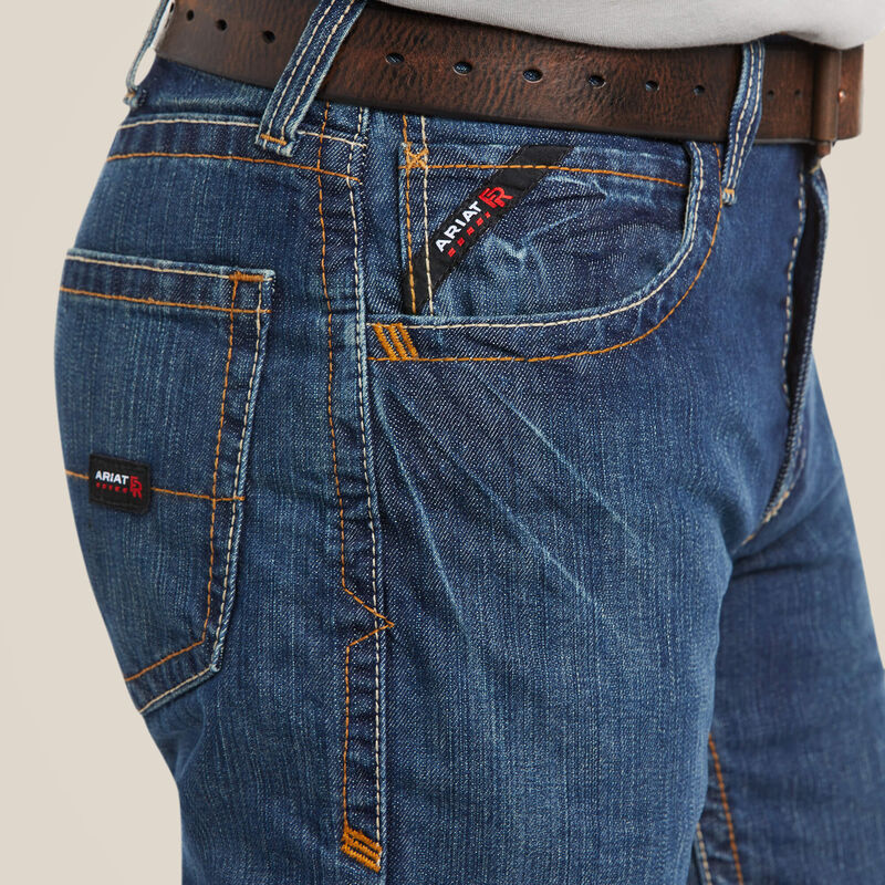 Ariat Men's FR M5 Clay 10015160 Straight Basic Stackable Straight Leg Jean - Image 6