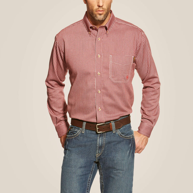 Ariat Men's FR Wine Bell Work Shirt - Image 1