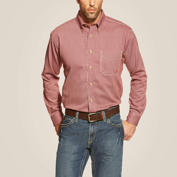 Ariat Men's FR Wine Bell Work Shirt - Image 1
