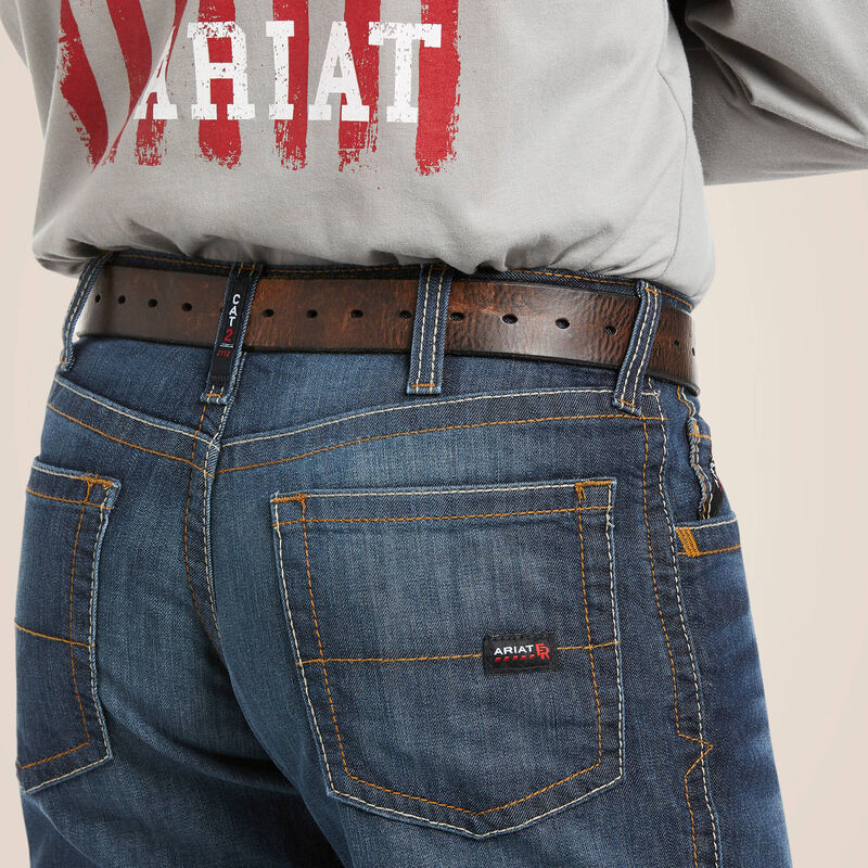 Ariat Men's FR M4 Lassen 10023466 Relaxed Stretch DuraLight Basic Boot Cut Jean - Image 2