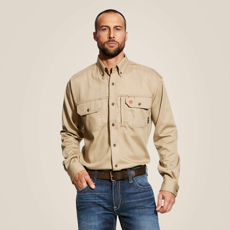 Ariat Men's FR Solid Vent Work Shirt - Image 3