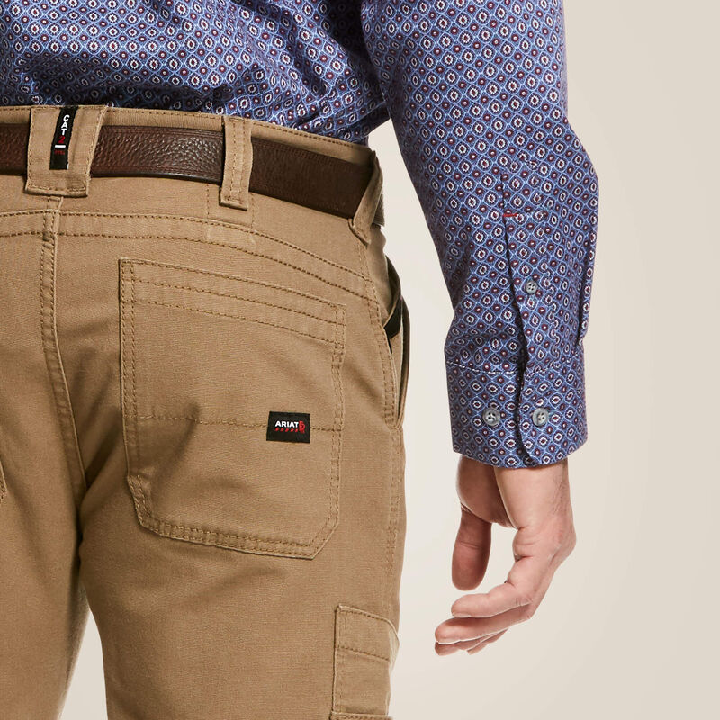 Ariat Men's FR M5 10027705 Stretch DuraLight Canvas Stackable Straight Leg Pant - Image 4