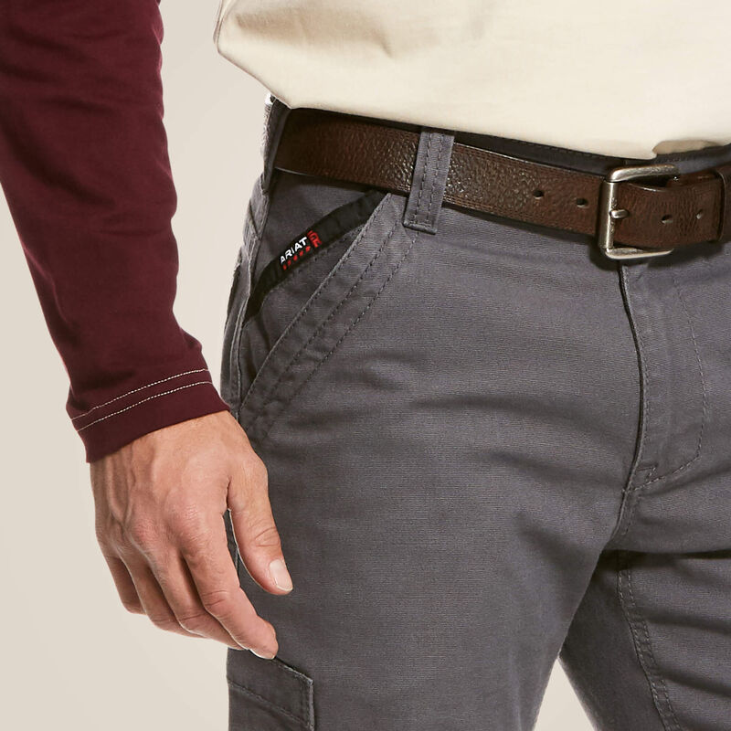 Ariat Men's FR 10027709 Stretch DuraLight Canvas Stackable Straight Leg Pant - Image 2