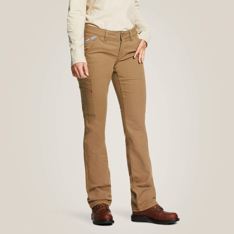 Ariat Women's FR Stretch DuraLight Canvas Stackable Straight Leg Pant - Image 5