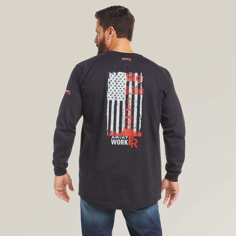 Ariat Men's FR Air Rig Life Graphic Shirt - Image 2