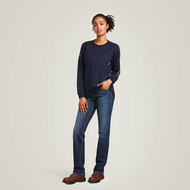 Ariat Women's FR Stretch Logo Shirt-DC - Image 3