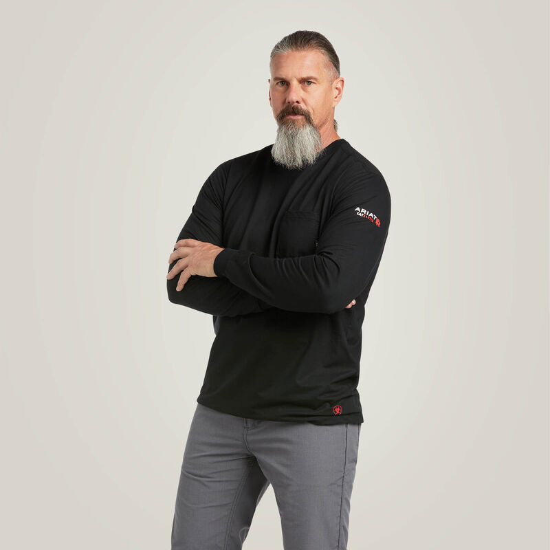 Ariat Men's FR Stretch Logo Shirt - Image 4