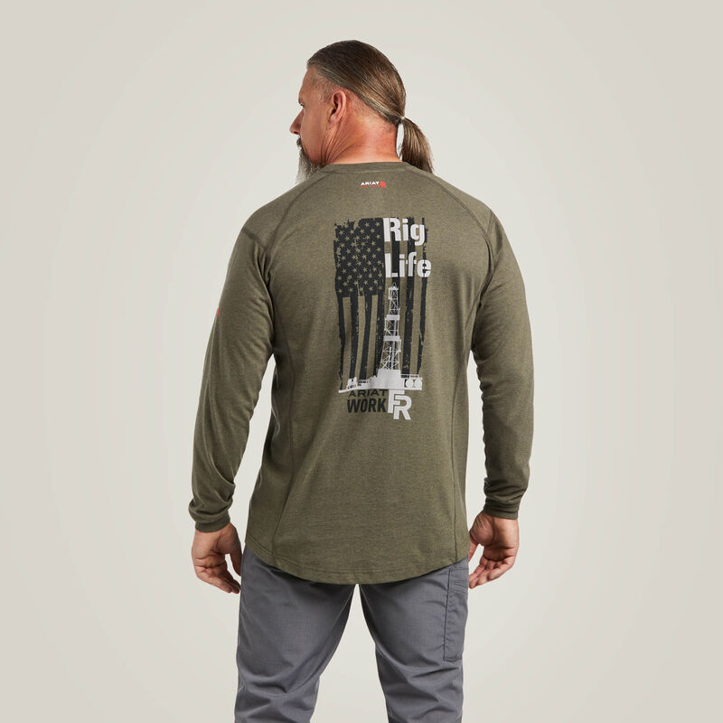 Ariat Men's FR Air Rig Life Graphic Shirt - Image 1