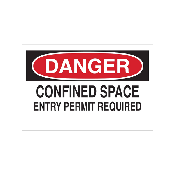 Danger Confined Space Entry Permit Required - Image 1
