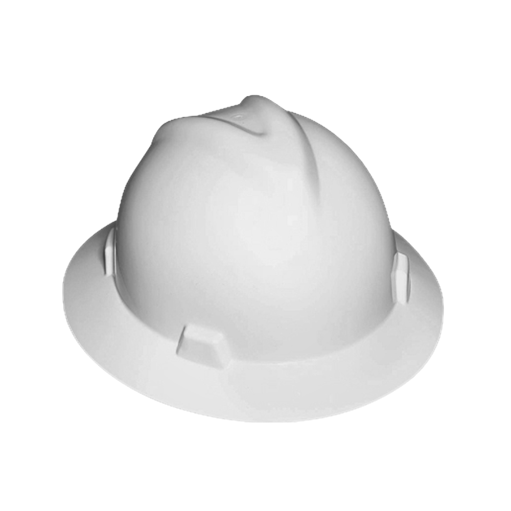 MSA V-Gard Full Brim Hard Hat - Image 1