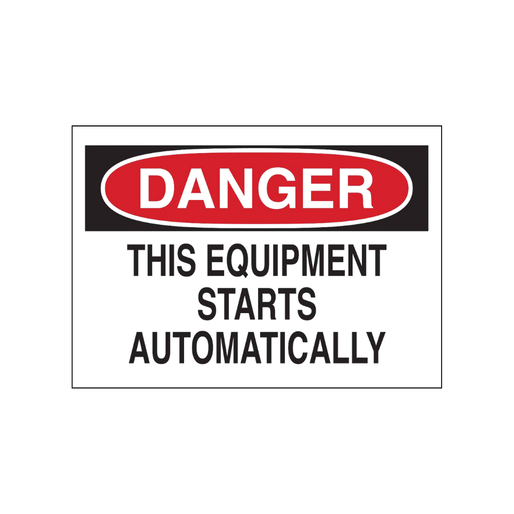 Danger Equipment Starts Automatically - Image 1