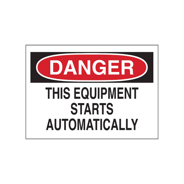 Danger Equipment Starts Automatically - Image 1