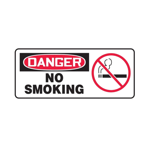 Danger No Smoking w/Symbol - Image 1