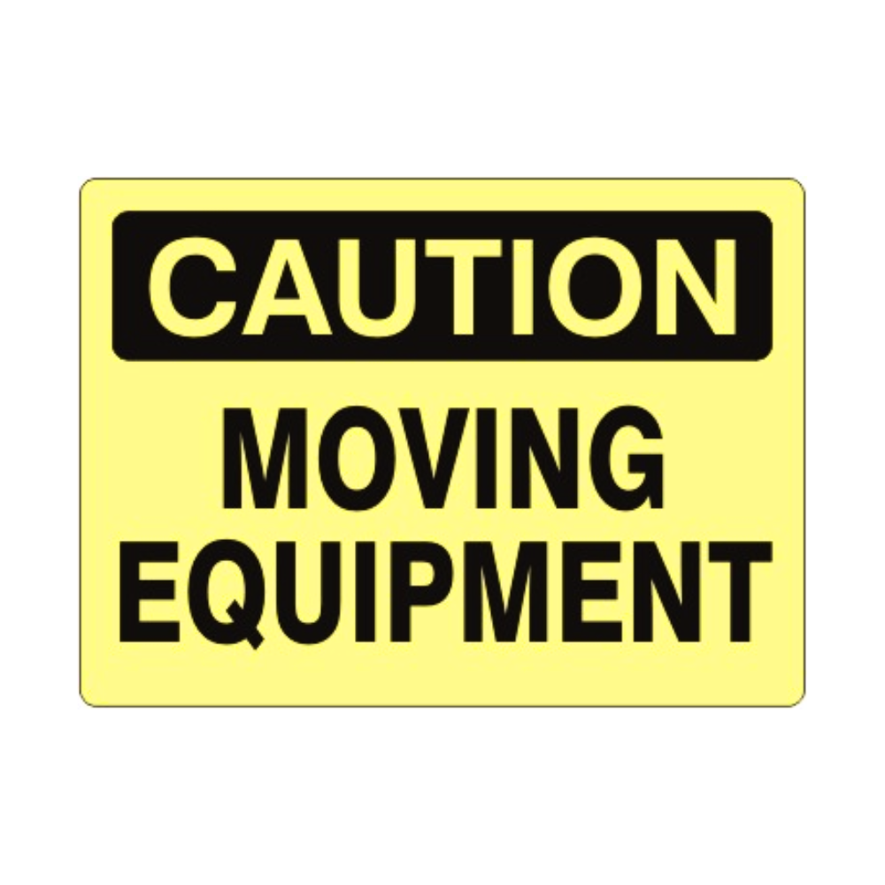 Caution Moving Equipment Sign - Image 1