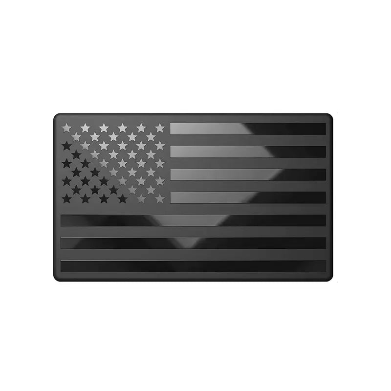 USA Matte Black 3D Flag Sticker - Image 2