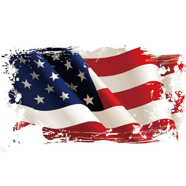 American Flag Patriotic Iron-On Decal - Image 1
