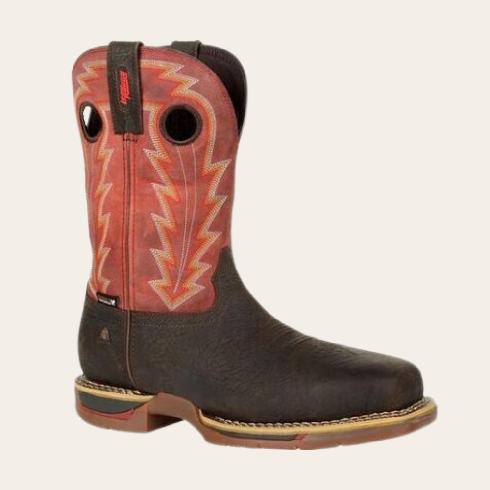 Rocky Long Range Brown & Red Composite Toe Waterproof Western Boot-DC - Image 1