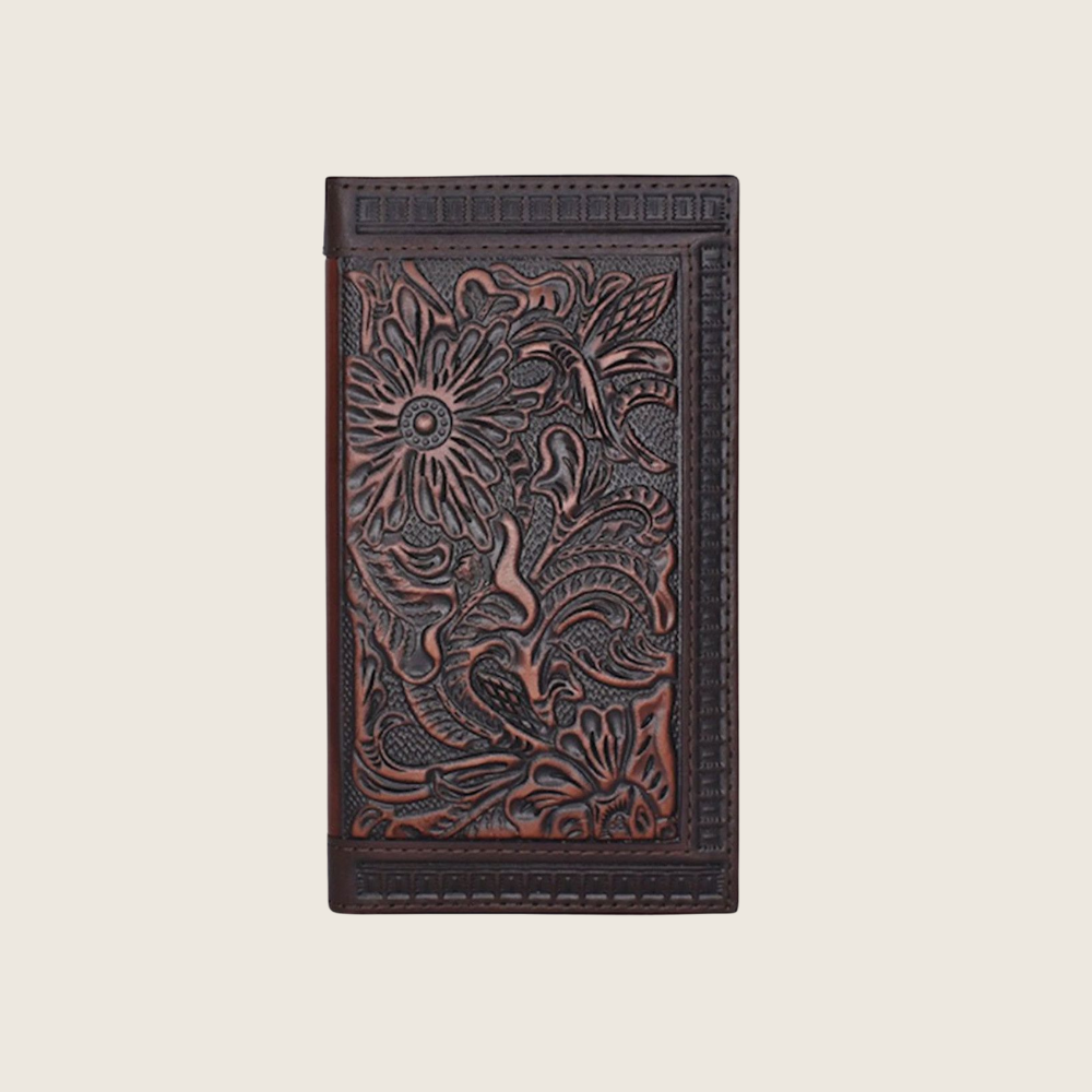 Justin Rodeo Wallet Tooled and Embossed - Image 1