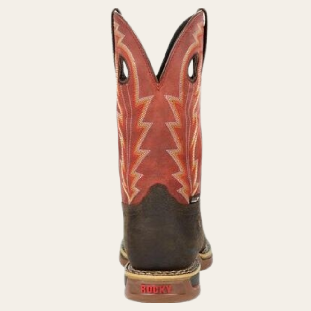 Rocky Long Range Brown & Red Composite Toe Waterproof Western Boot-DC - Image 5