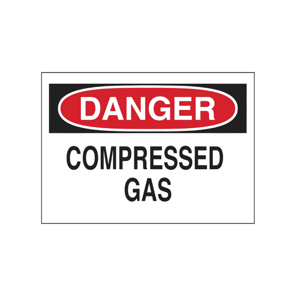 Danger Compressed Gas - Image 1