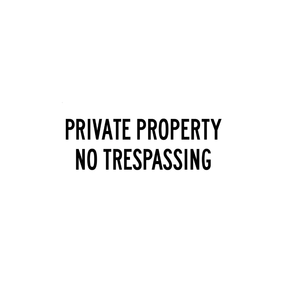 Private Property No Trespassing 7 X 10 - Image 1