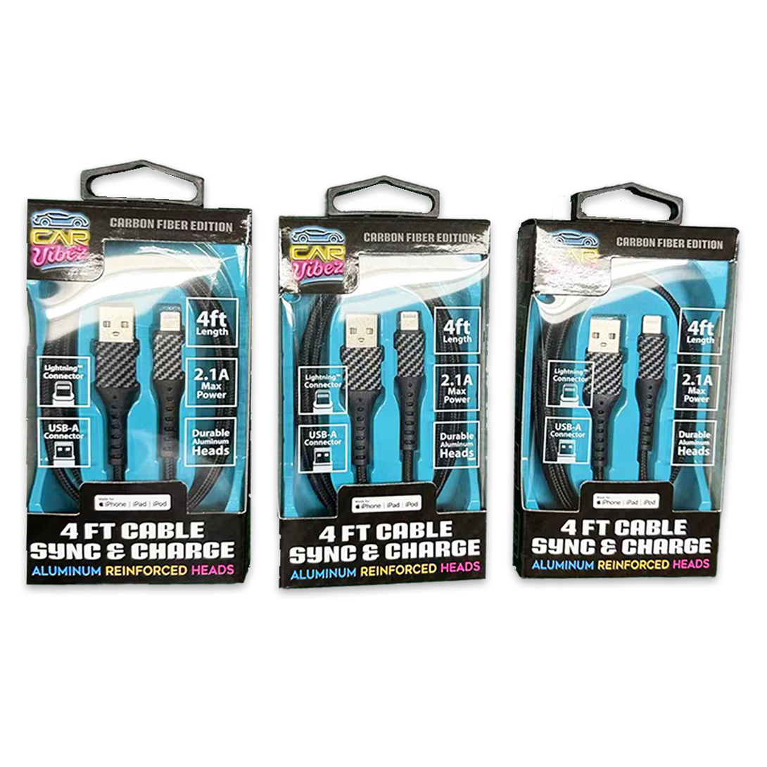 Car Vibez Carbon Fiber Charge Cable - Image 3