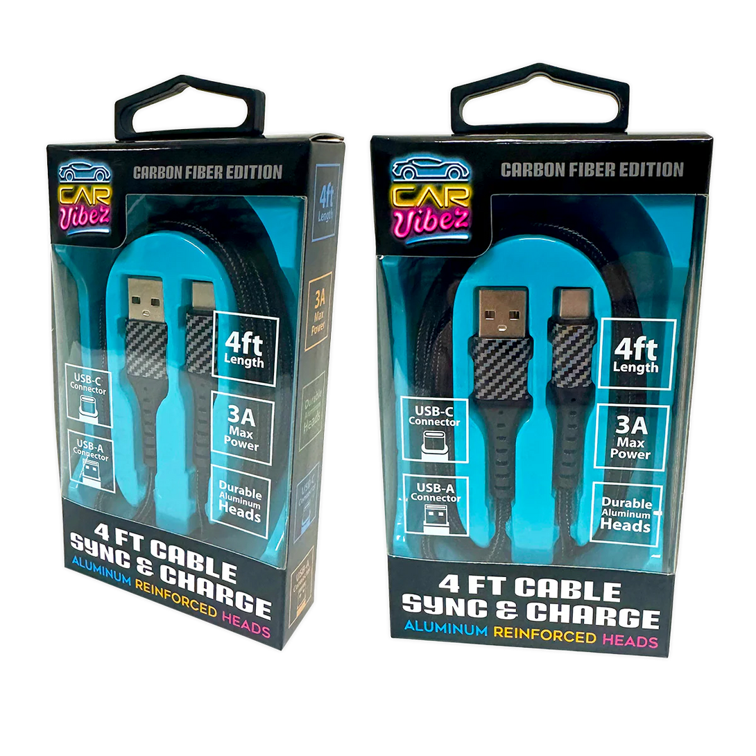 Car Vibez Carbon Fiber Charge Cable - Image 1