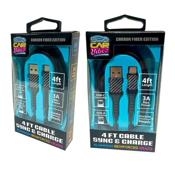 Car Vibez Carbon Fiber Charge Cable - Image 1