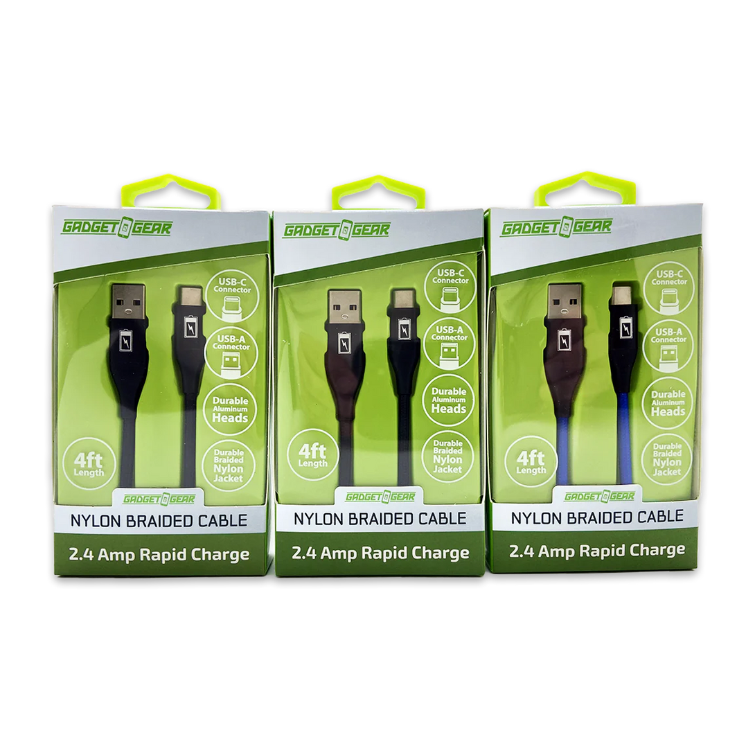 Gadget Gear Braided Nylon Charger Cable - Image 1