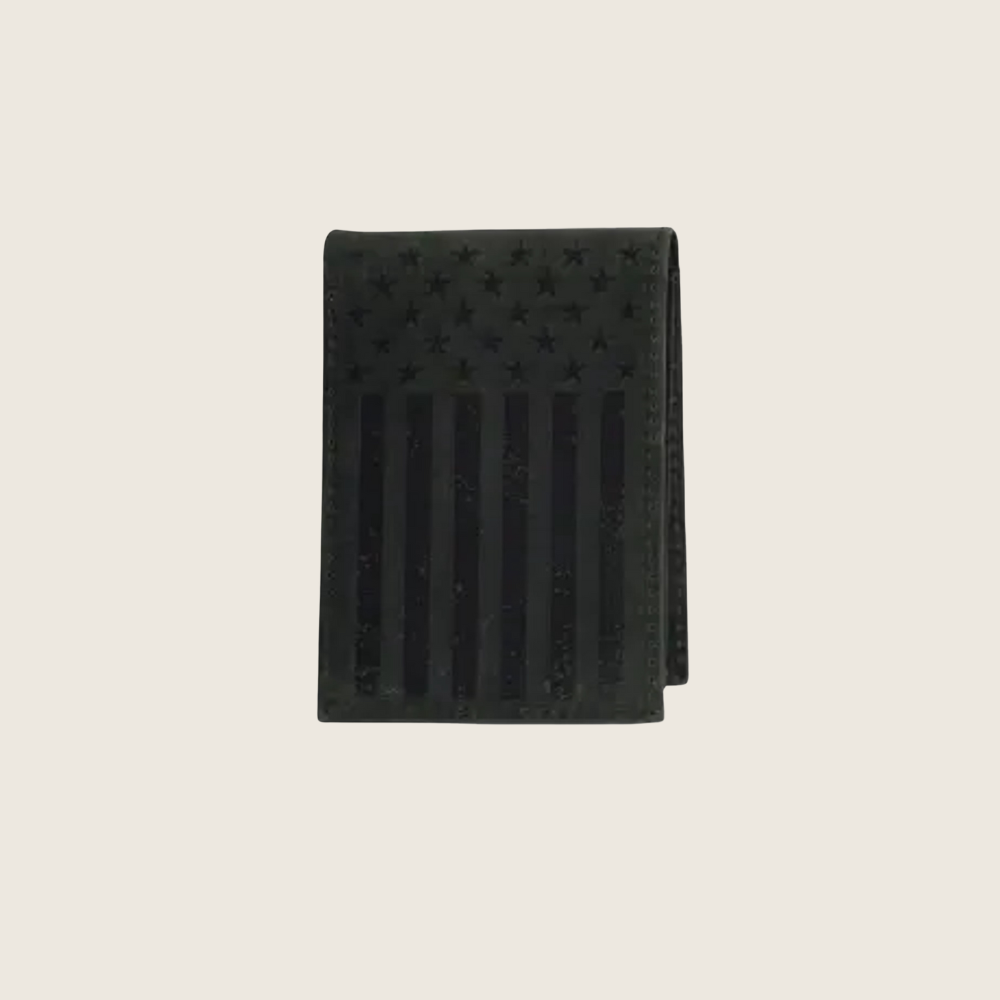 Justin Graphite Flag Front Pocket Wallet - Image 1