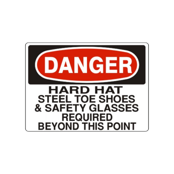 Danger Hard Hat, Steel toe shoe - Image 1