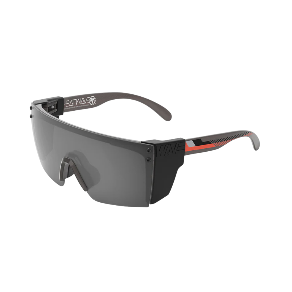 Heat Wave Lazer Face Sunglasses - Ring Z.87 / Frosted Smoke Frame / Silver Lens - Image 1