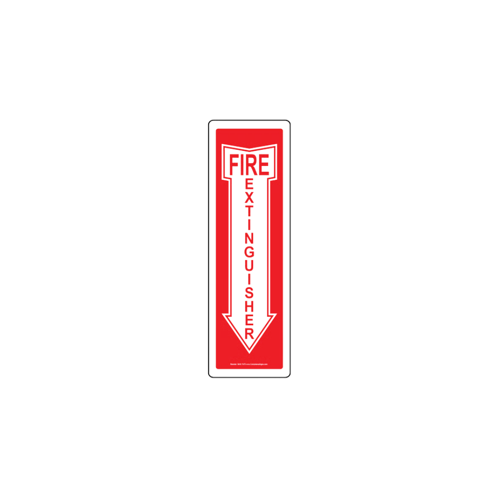 Fire Extinguisher Down Arrow Sign - Image 1