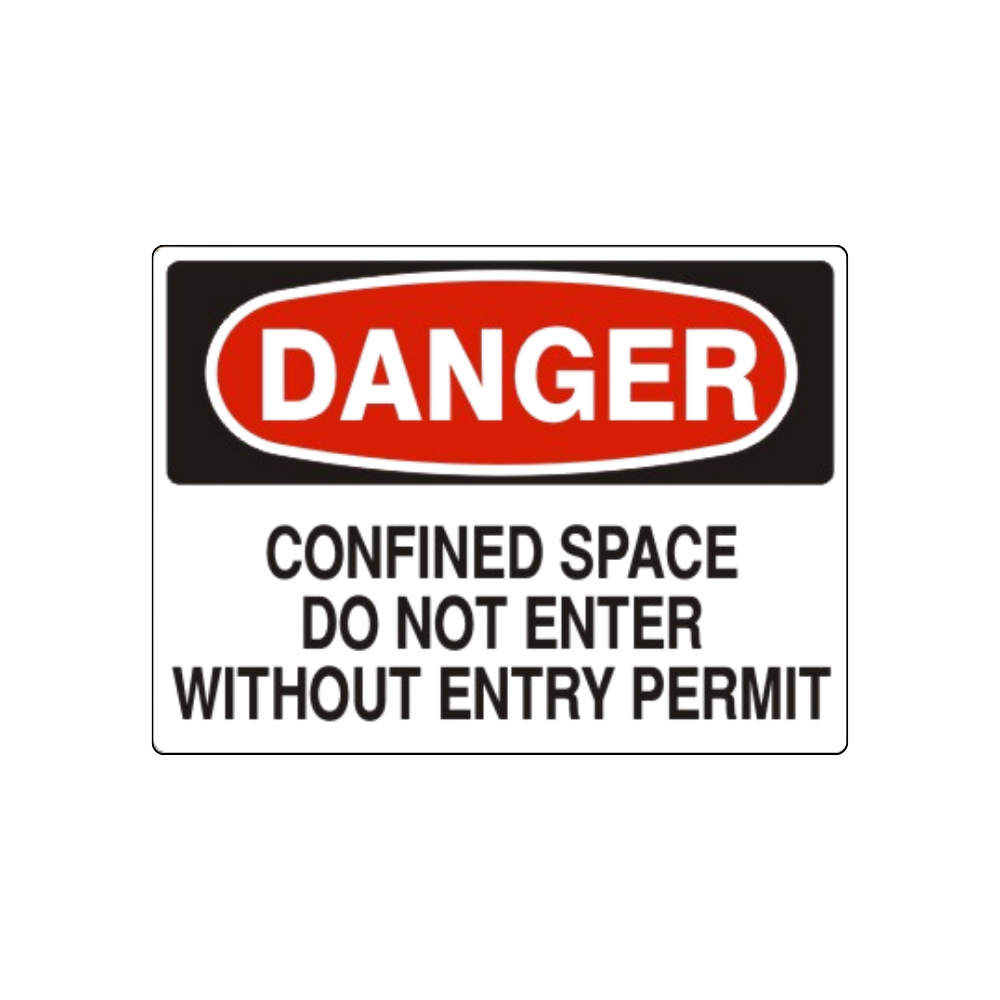 Danger Confined Space Do Not Enter Without Entry Permit - Image 1