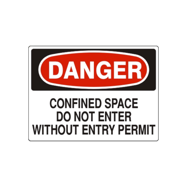 Danger Confined Space Do Not Enter Without Entry Permit - Image 1