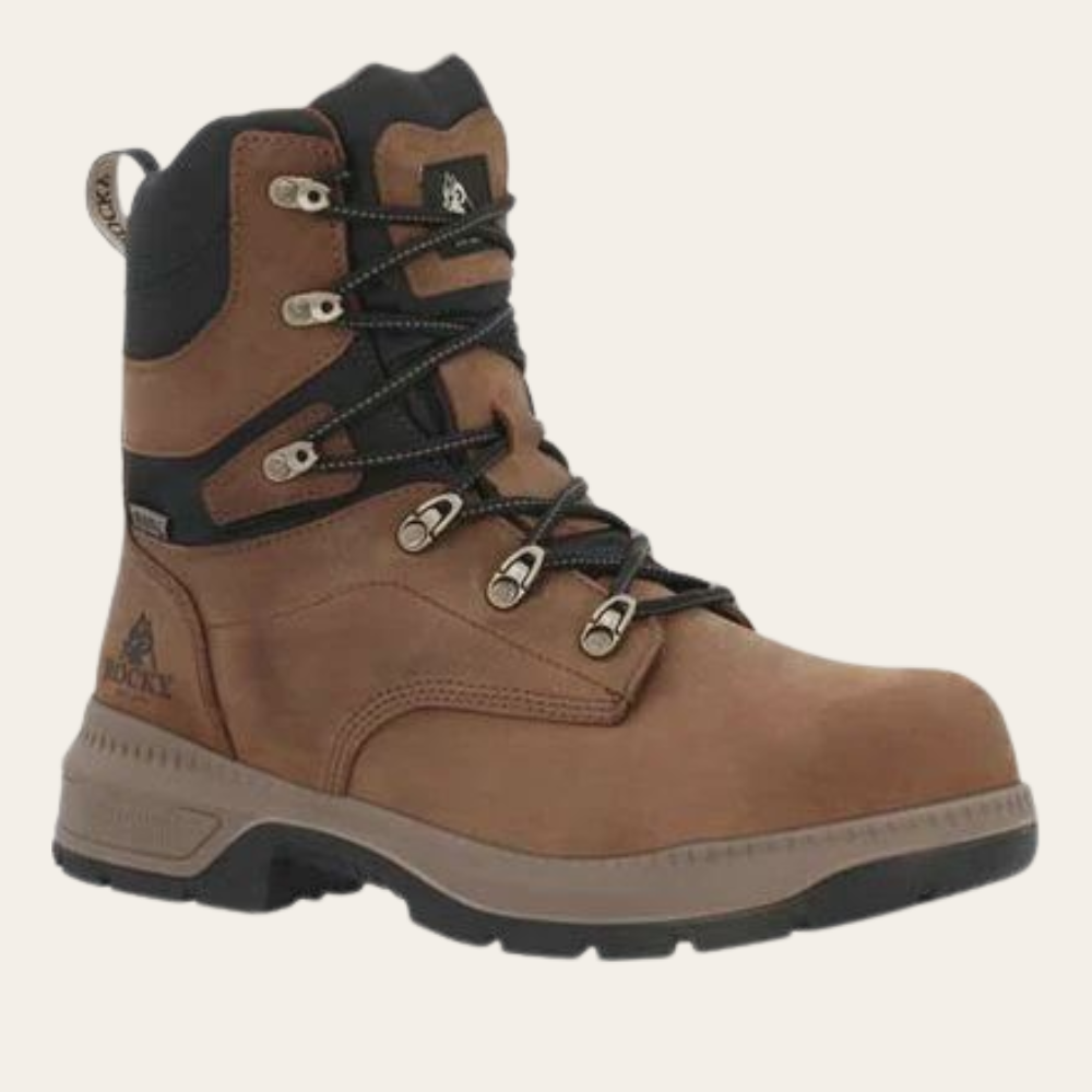 ROCKY WORKSMART 8” COMP TOE INTERNAL MetGuard WORK BOOTS - Image 1