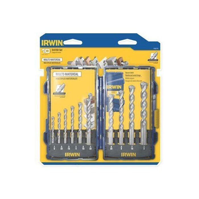 Irwin 10 Piece Multi-Material Pro Drill Bit Set - Image 1