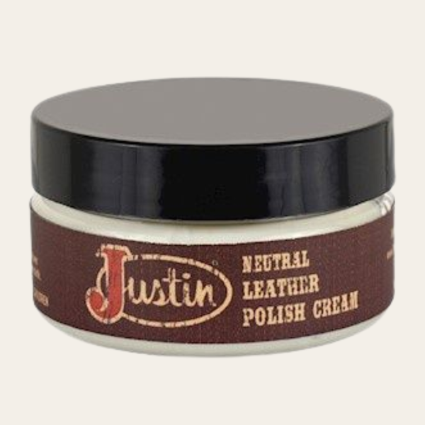 Justin Neutral Leather Polish Cream 2oz Jar