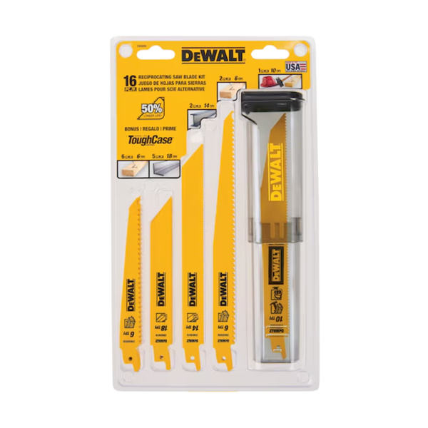 Dewalt Reciprocating Saw Blades / 16 Piece: Kit / Saw Blades