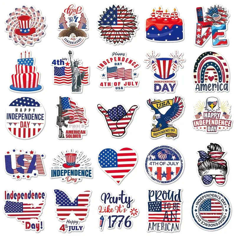 American Independence Day Graffiti Sticker - Image 2
