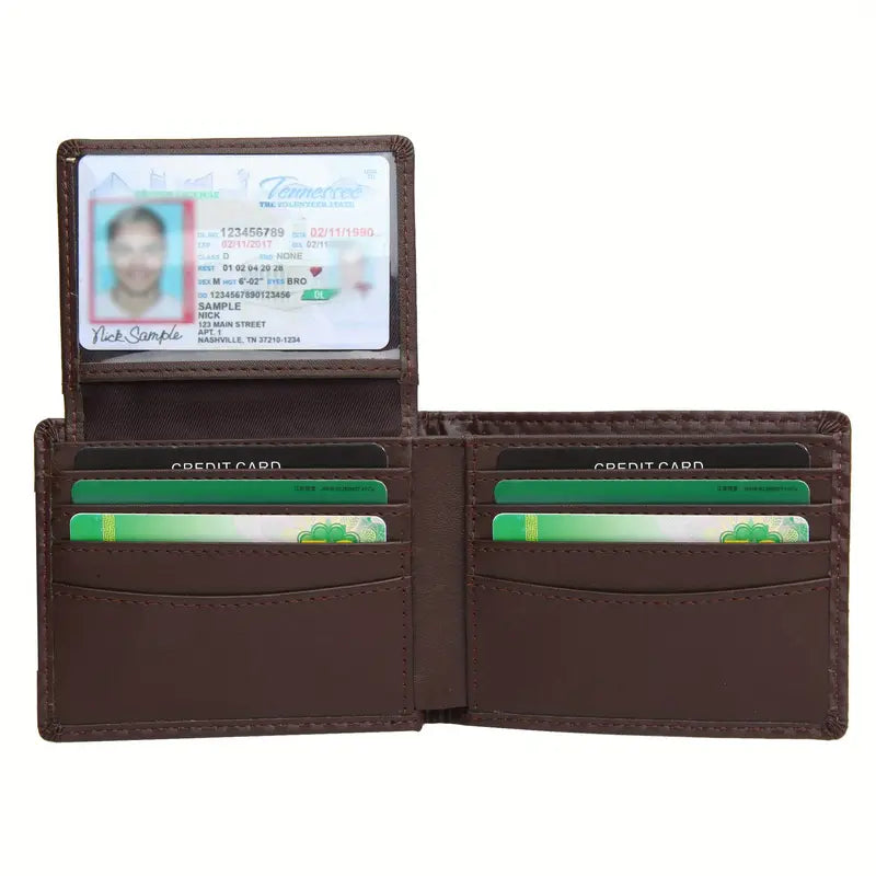 RFID Blocking Leather Bifold Wallet - Image 3