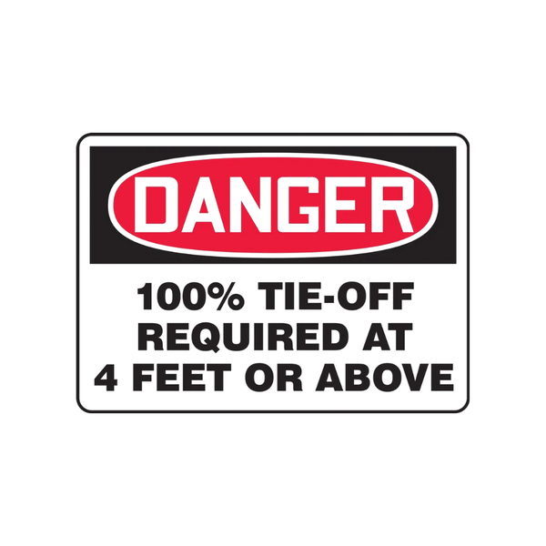 Danger 100% Tie off Required - Image 1