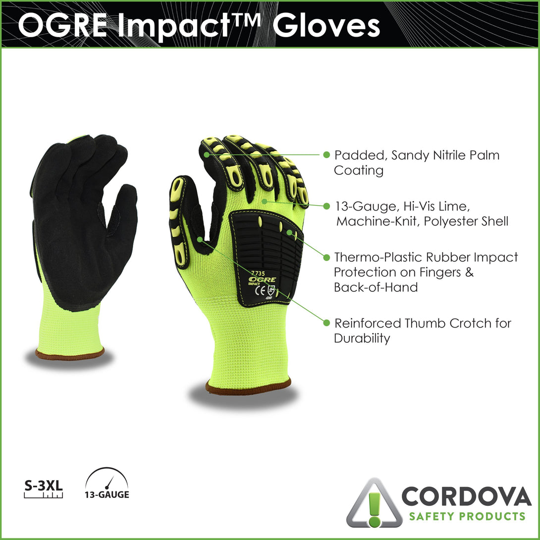 Ogre Flex 7735 Sandy Nitrile Impact Glove - Image 3