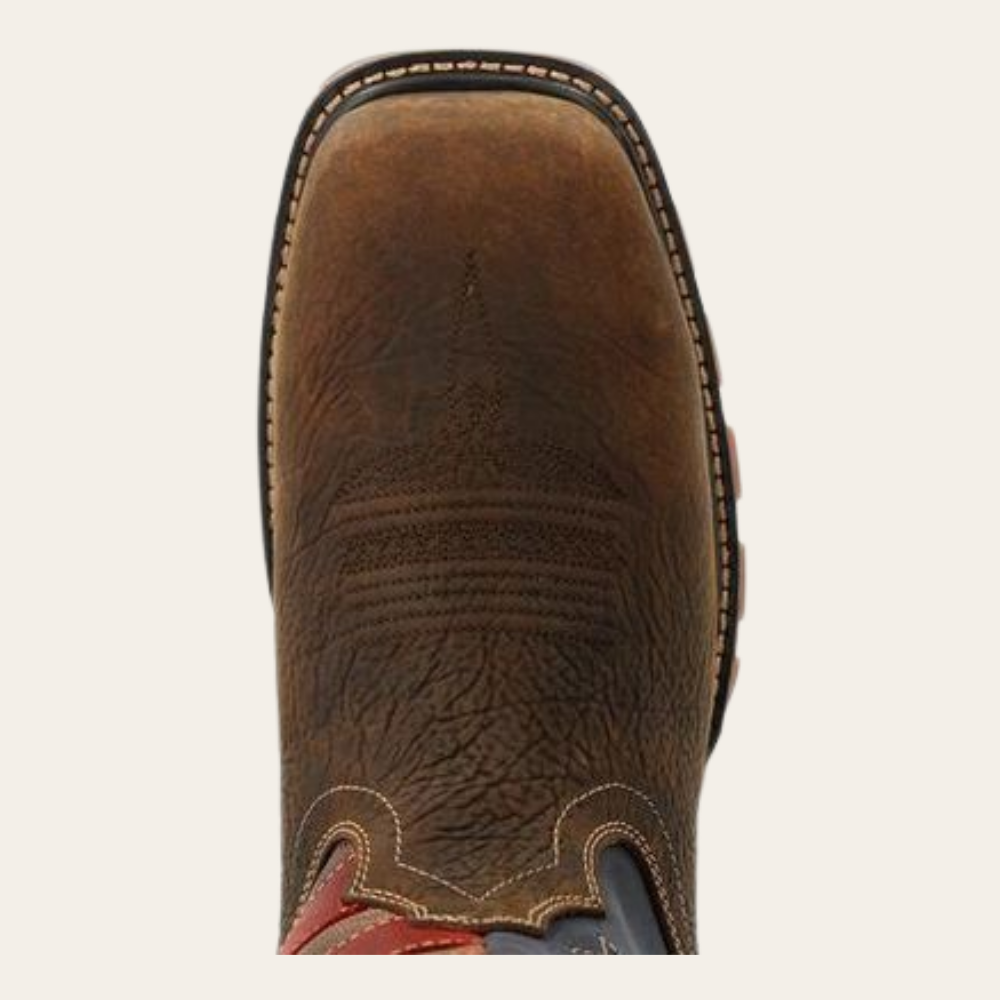 Durango Maverick XP Dark Brown Vintage Flag CompositeToe Waterproof Western Work Boot - Image 7