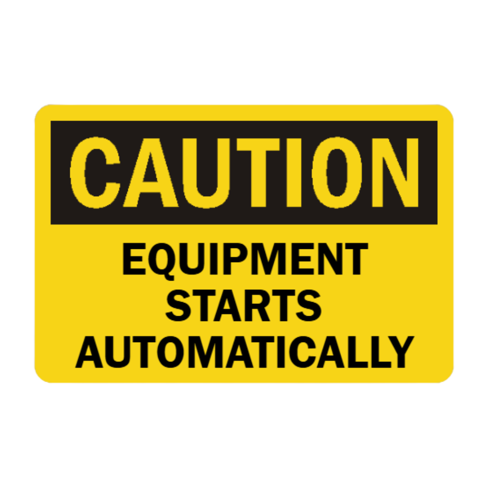 Caution Equipment Starts Automatically - Image 1