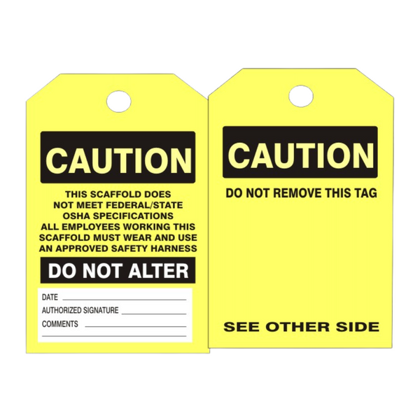 Caution Scaffold Tag - Image 1