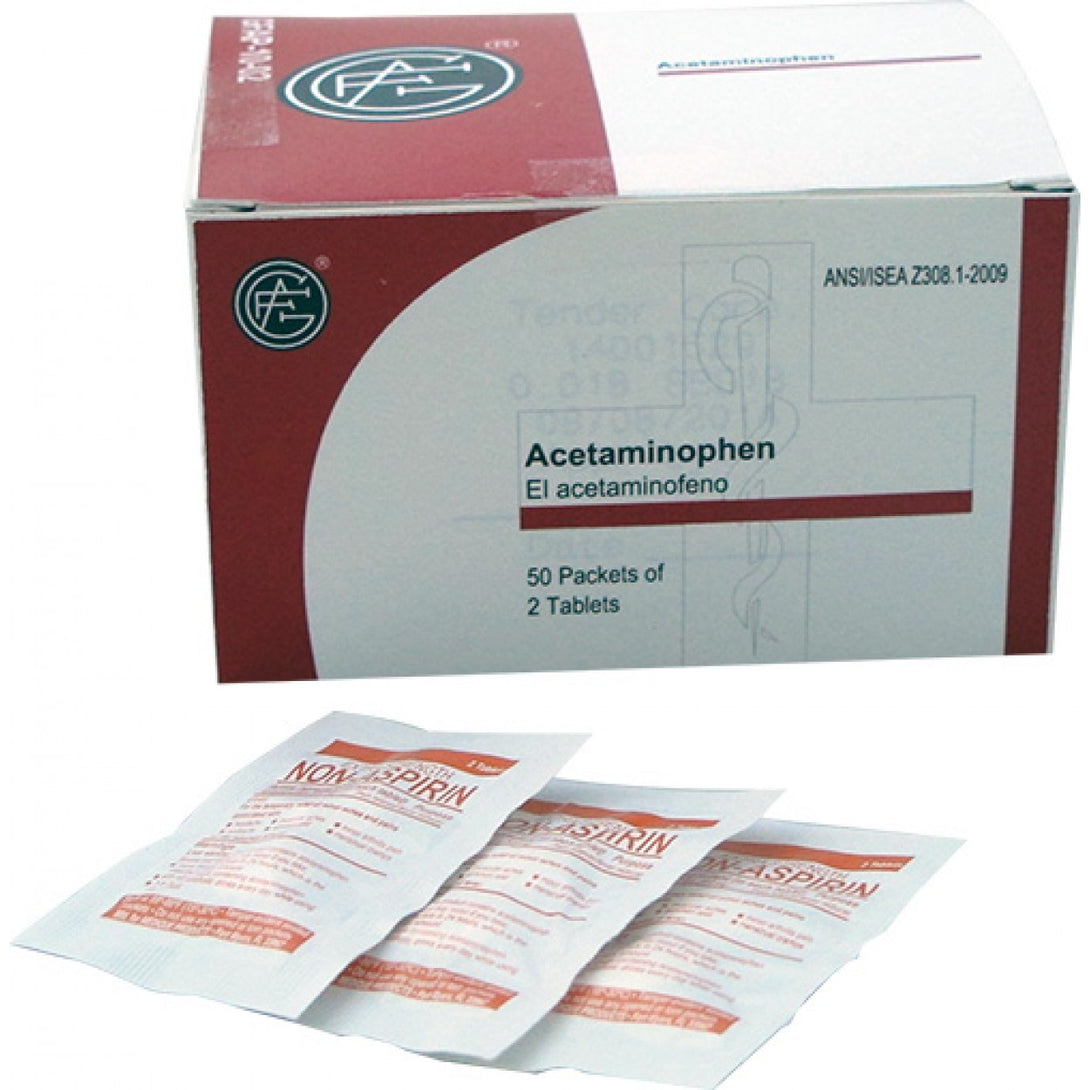 Acetaminophen: Non-Asprin: Box of 50-DC - Image 1