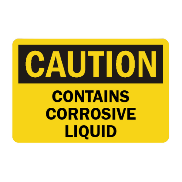 Caution Contains Corrosive Liquid - Image 1