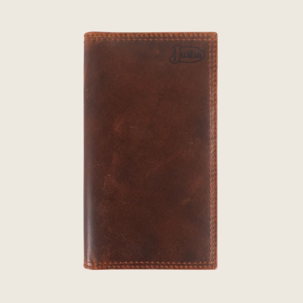 Justin Brown Oiled Leather Rodeo Wallet - Image 1